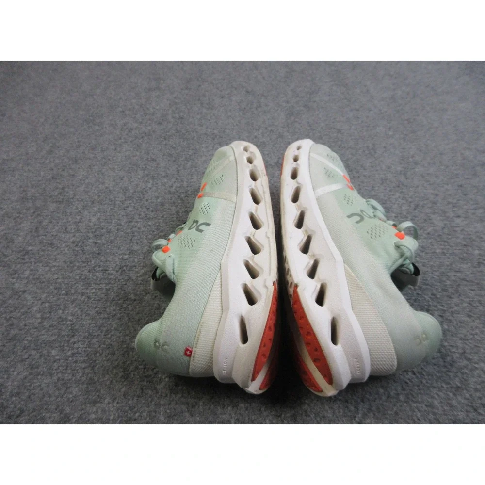 On Cloudsurfer Shoes Mens Size 11.5 Green Orange Running Road Trainers Athletic - Picture 6 of 16